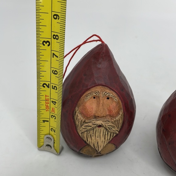 Santa Faces Oval Shape Porcelain Ornaments - Picture 10 of 12
